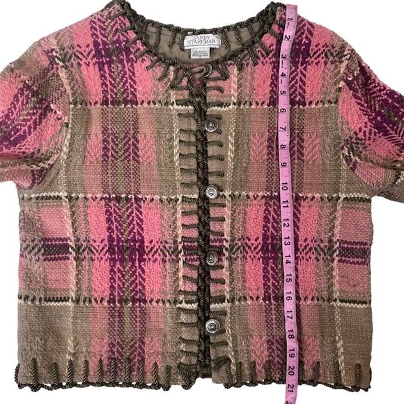 Sandy Starkman PINK Plaid Blazer Jacket - Picture 10 of 13